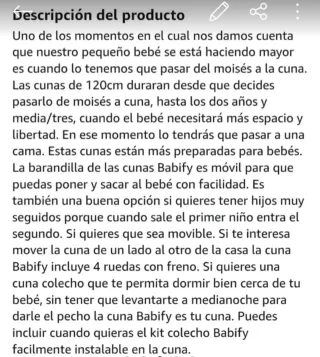 Cuna de bebé blanca con osito