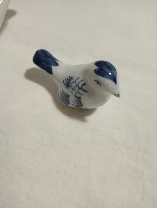 Set 2 Soprammobili Ceramica Anatra e Uccellino