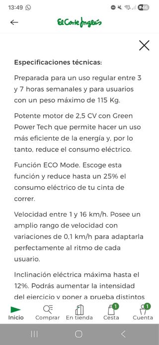 Cinta de Correr Bladez