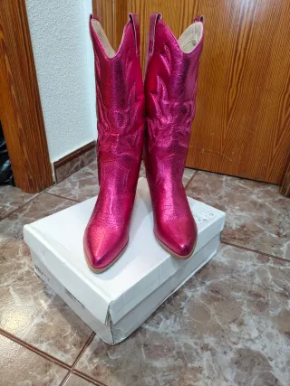 Botas cowboy rosas