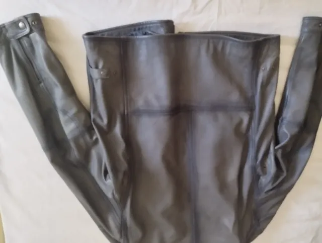 Chaqueta de piel hombre negra