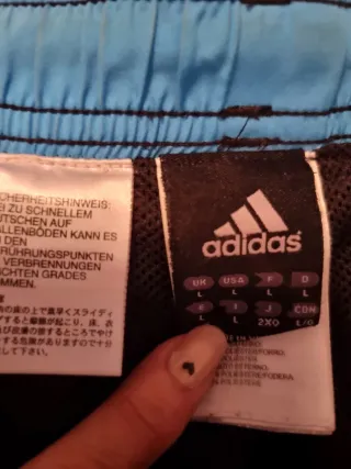 Pantalón Chándal Adidas Negro y Azul