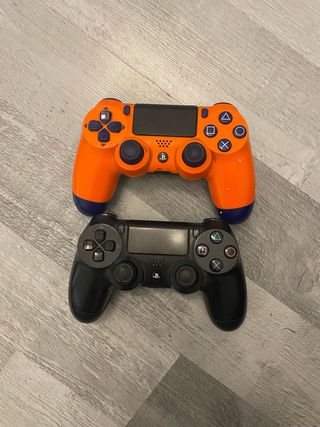 2 Joysticks PS4 Sony Naranja y Negro