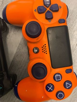 2 Joysticks PS4 Sony Naranja y Negro