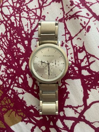 Reloj Pull&Bear Plata y Blanco