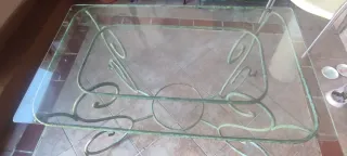 Mesa de forja con cristal