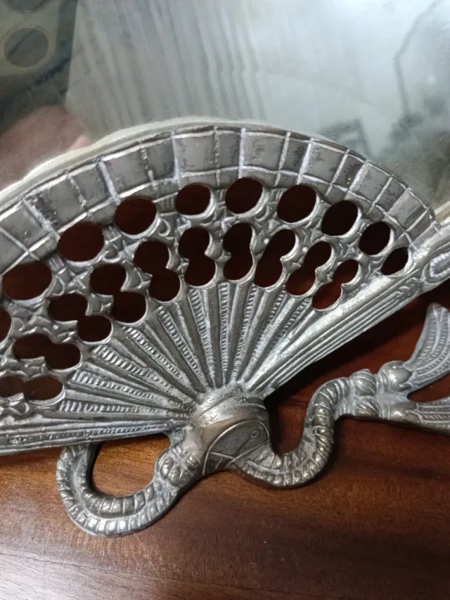 Espejo Abanico Artesanía Plata