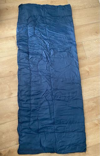 Saco de dormir azul y gris
