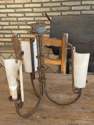 Lámpara colgante metal y terracota  (4 unidades)