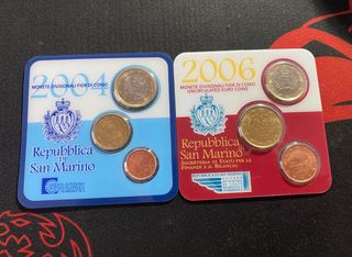 Lotes de Euros San Marino 2004 y 2006