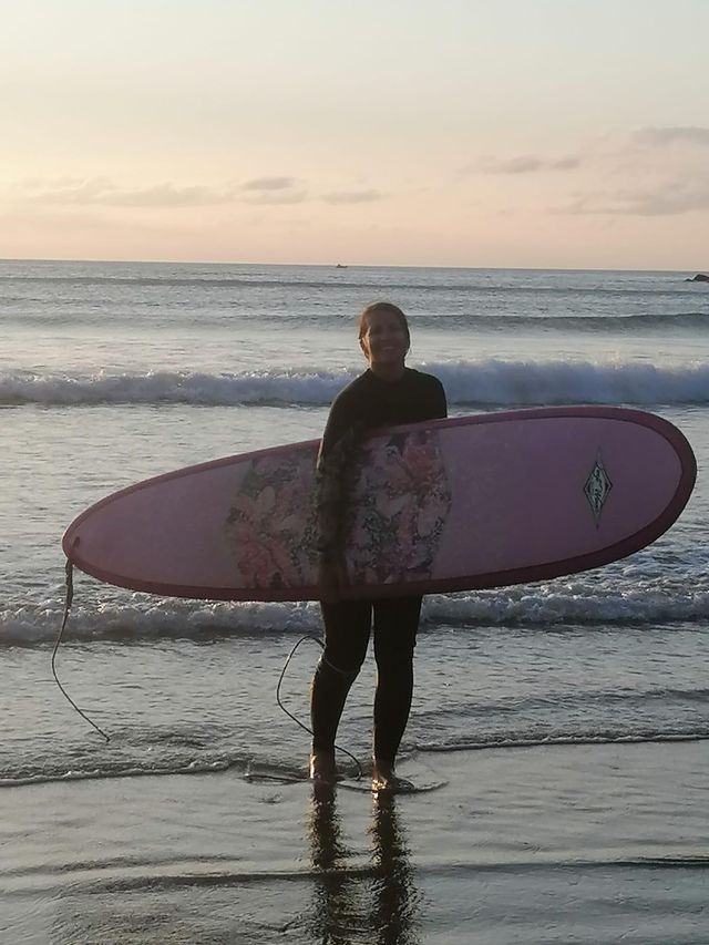 Tabla de surf Longboard rosa