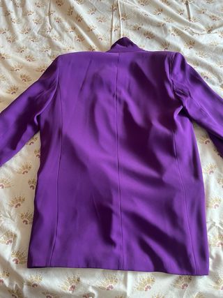 Americana Zara Morado Manga Remangada