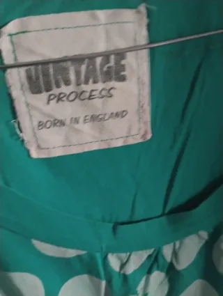 Camiseta Topshop lunares verde talla 10