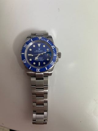 Reloj Rolex Submariner Azul y Plateado