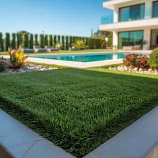 Césped artificial reutilizado