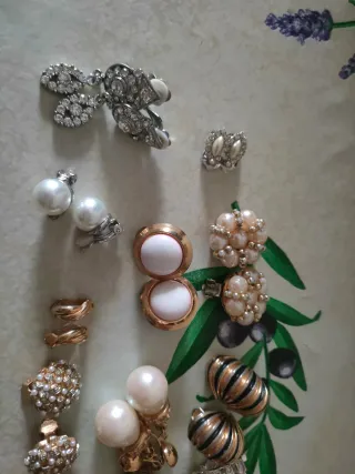 Set Orecchini Vintage Oro Argento