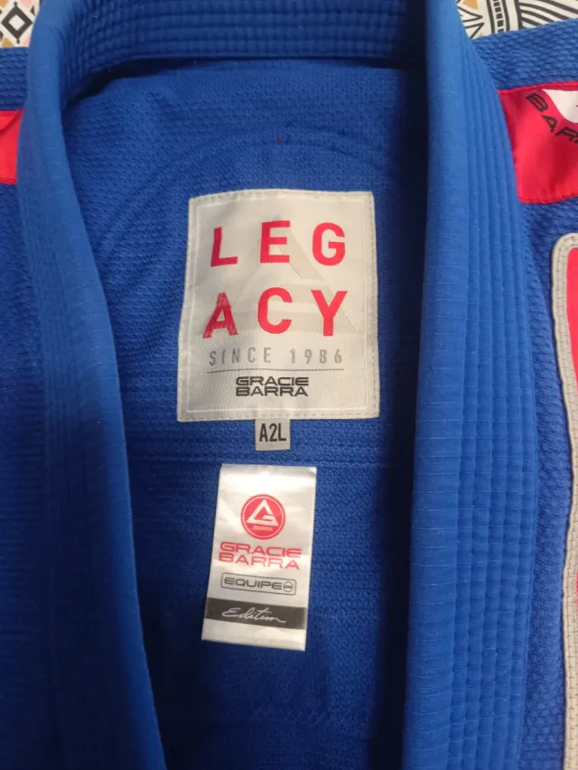 Kimono BJJ Gracie Barra Legacy azul, Talla A2L