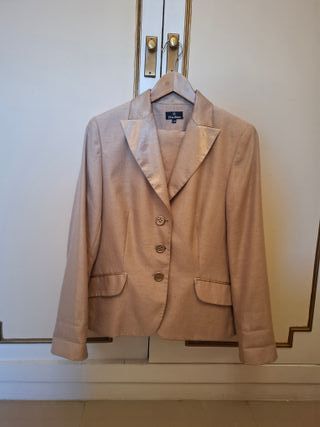 Traje de chaqueta Dardos beige T.46-48