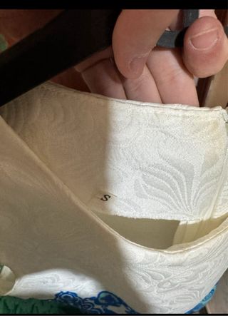 Vestido estampado azul y blanco