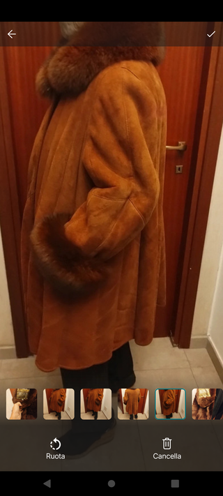 Splendido giaccone montone da donna in volpe rossa