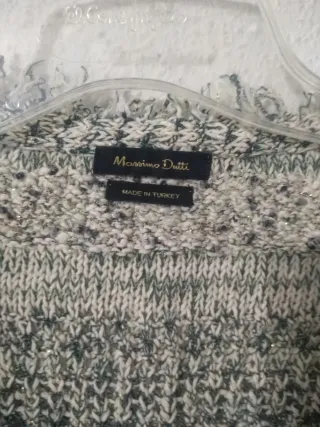 Cárdigan Massimo Dutti Beige/Gris