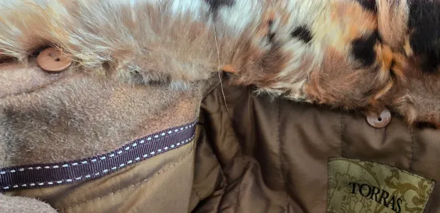 Abrigo piel efecto desgastado