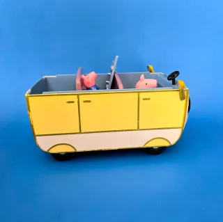 Set Peppa's Family Red Car and Camperavan