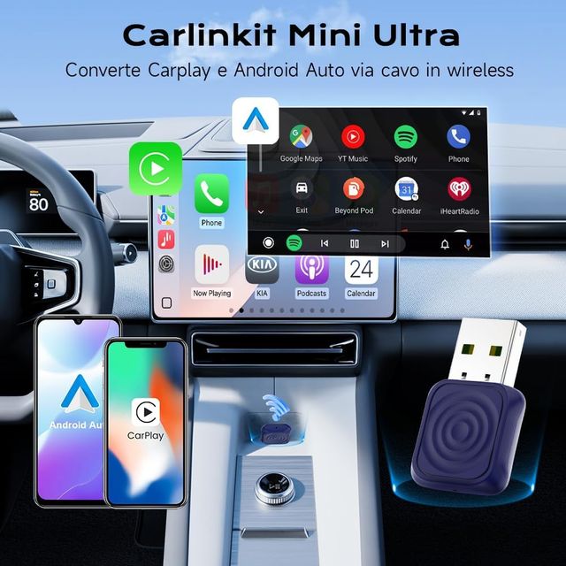 Carlinkit Mini Adattatore Wireless USB-A/C