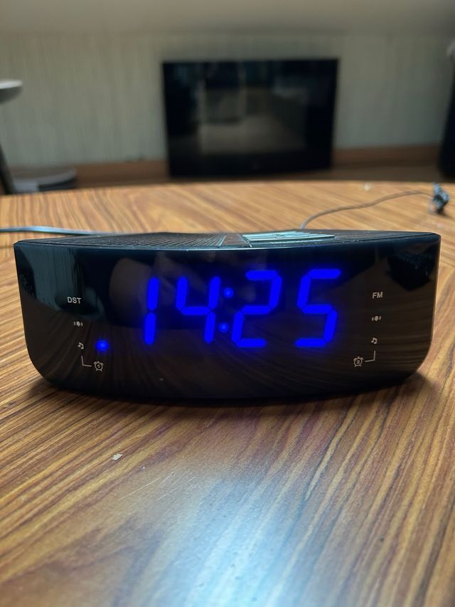 Radio Orologio Sveglia Nero