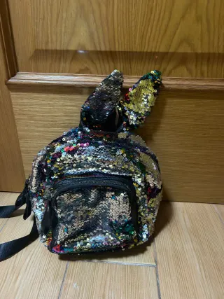 Mochila lentejuelas orejas conejo