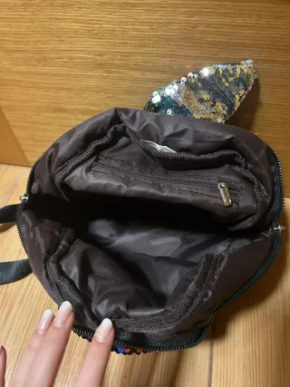 Mochila lentejuelas orejas conejo