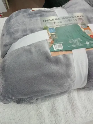 Borsa in feltro + plaid matrimoniale grigio