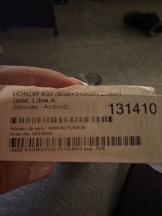 Honor 400 512GB Dorado