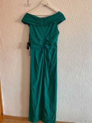 Vestido verde largo talla 38 con etiqueta