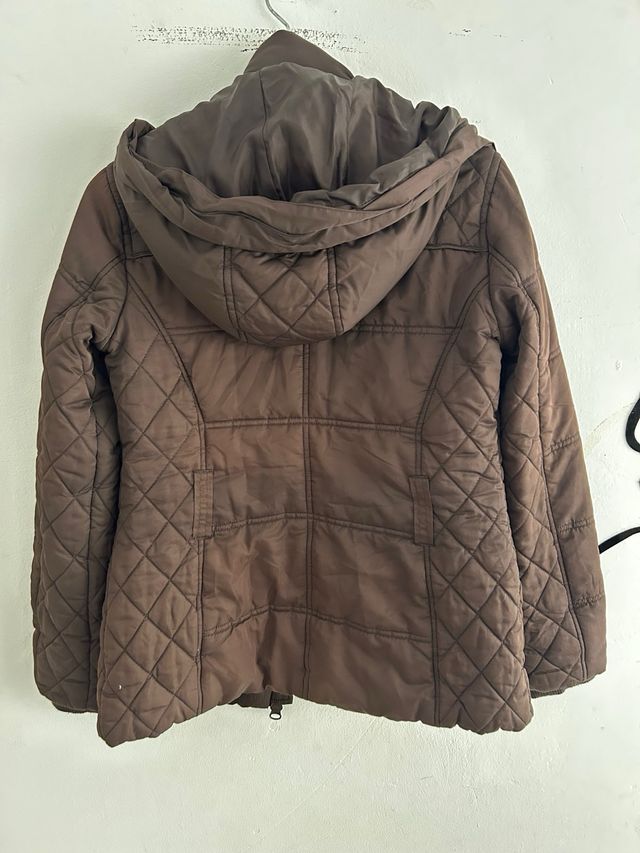 Abrigo acolchado marrón Talla S