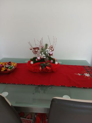 Centrotavola Natalizio Rosso e Oro