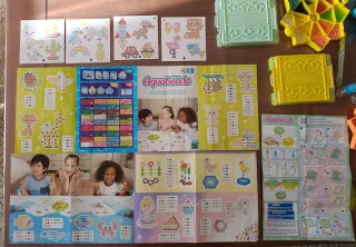 Aqua Beads Caja Organizadora,Plantillas,materiales