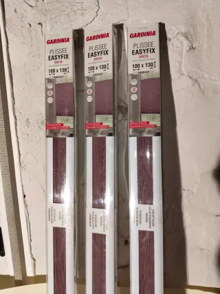 Cortina plisada Gardinia Easyfix 100x130 las 3x30€