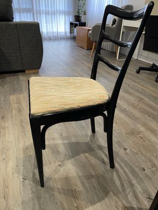 Mesa Comedor Cristal y 6 Sillas Madera