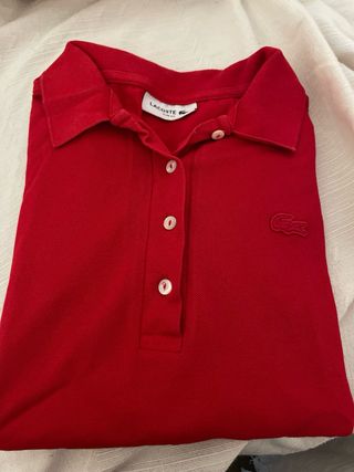 Polo Lacoste Mujer Slim Fit Rojo Talla M