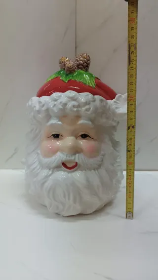 Babbo Natale Contenitore Biscotti Ceramica