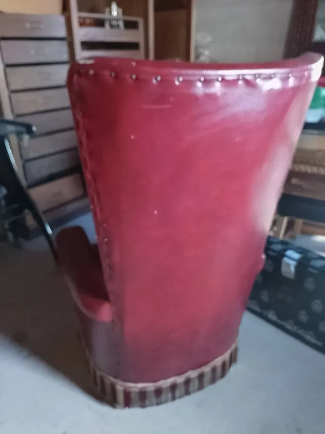 Sillón orejero respaldo alto vintage  años 50