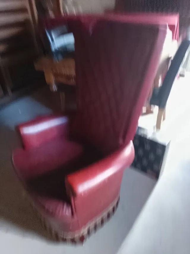 Sillón orejero respaldo alto vintage  años 50