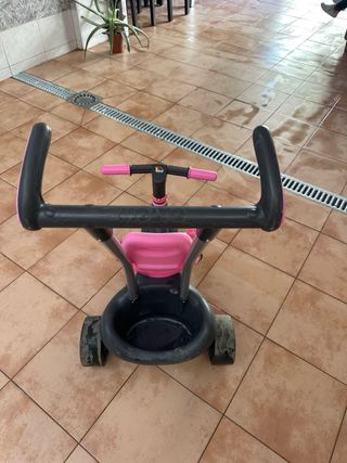 Triciclo para niña rosa y gris