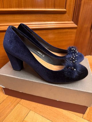 Zapatos TOP QUEENS Azul con Adorno