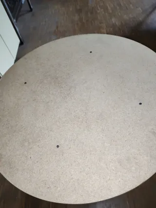 Mesa camilla redonda madera.