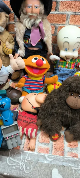 Lotto di pupazzi e giocattoli vintage