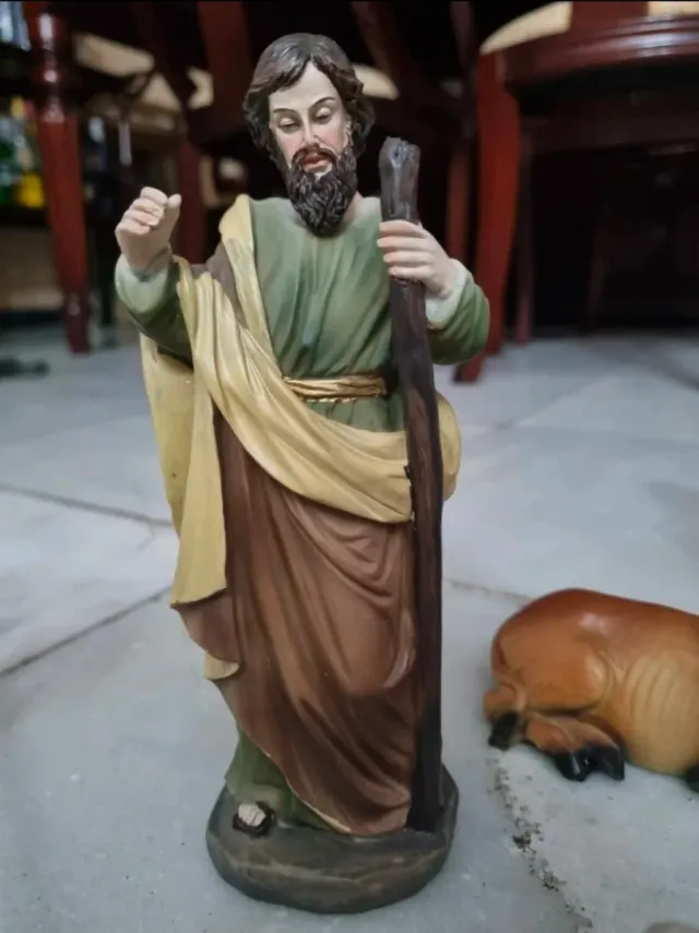 Belén Nacimiento Misterio 21cm Nuovo.