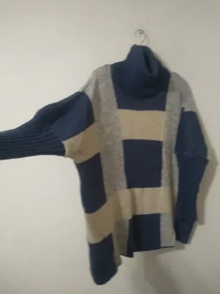 Jersey capa patchwork cuello alto