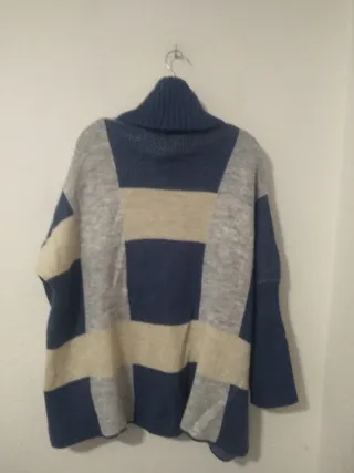 Jersey capa patchwork cuello alto